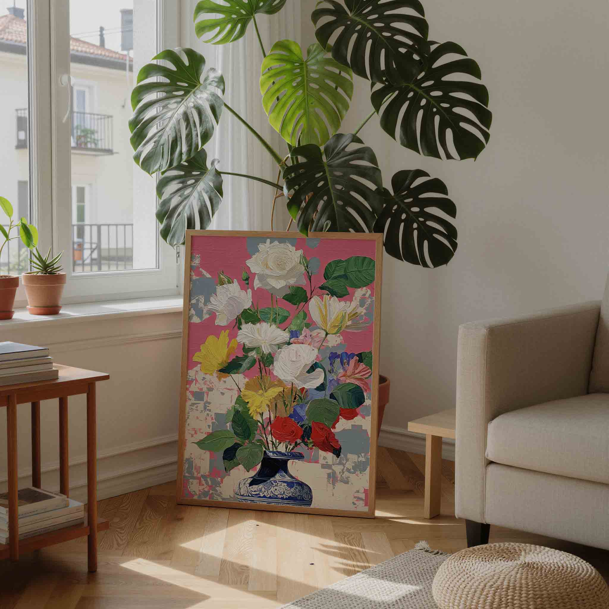 Bloemen in vaas Poster