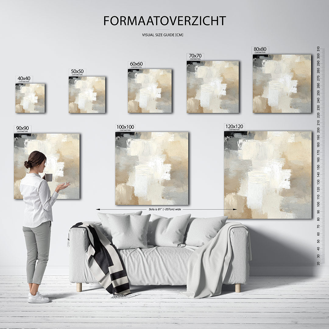 Zachte kleurvlakken Kunstwerk