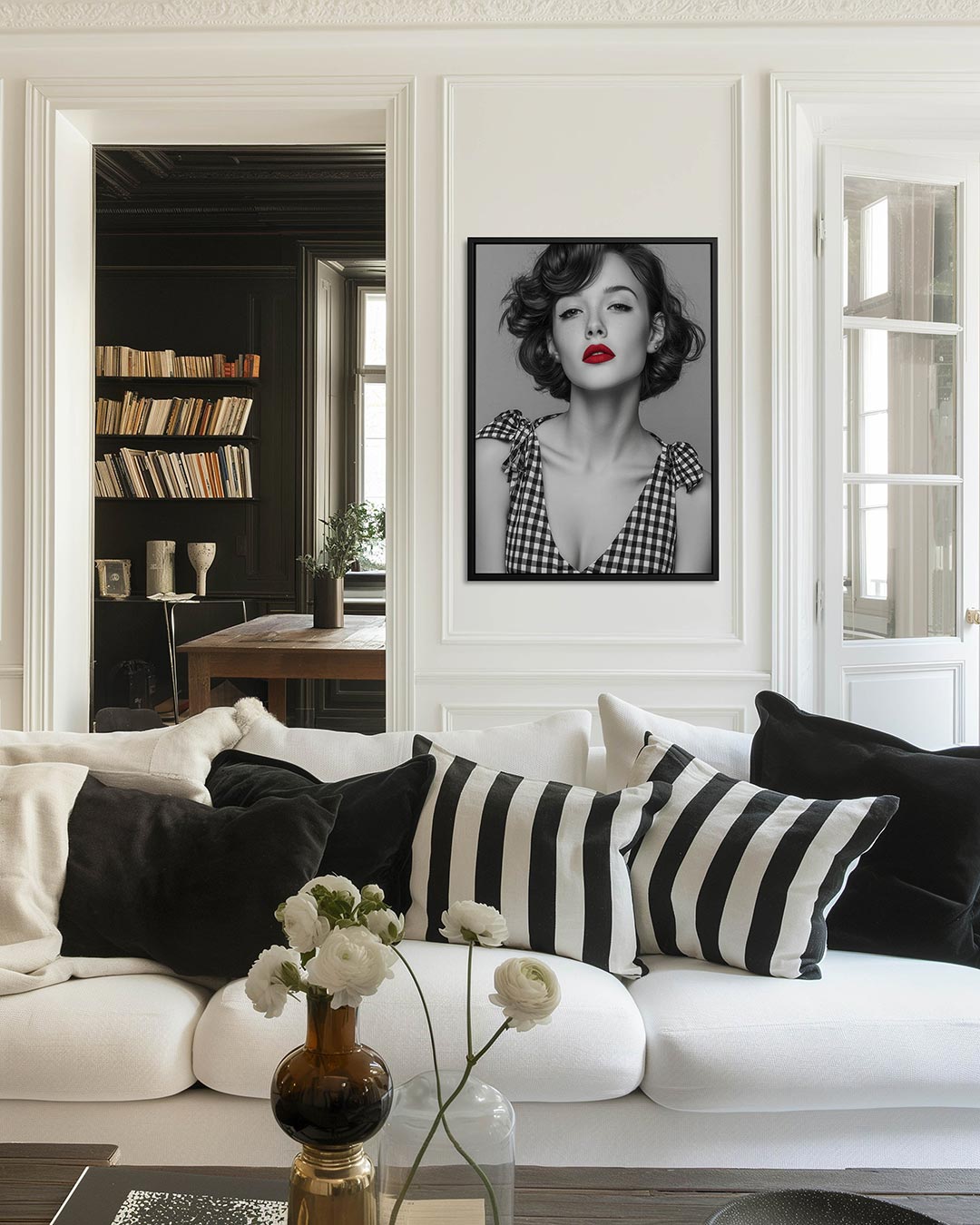 Monochrome portret Kunstwerk