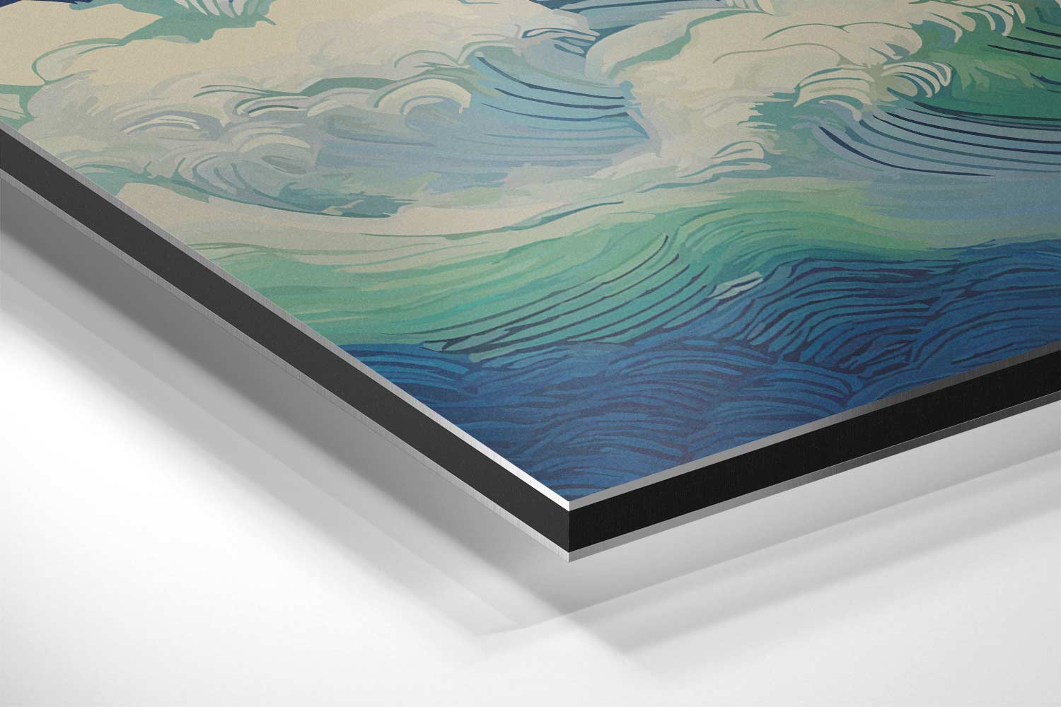 Golven van Kleuren Kunstwerk-canvas-dibond-plexiglas-wanddecoratie-WallArtistic