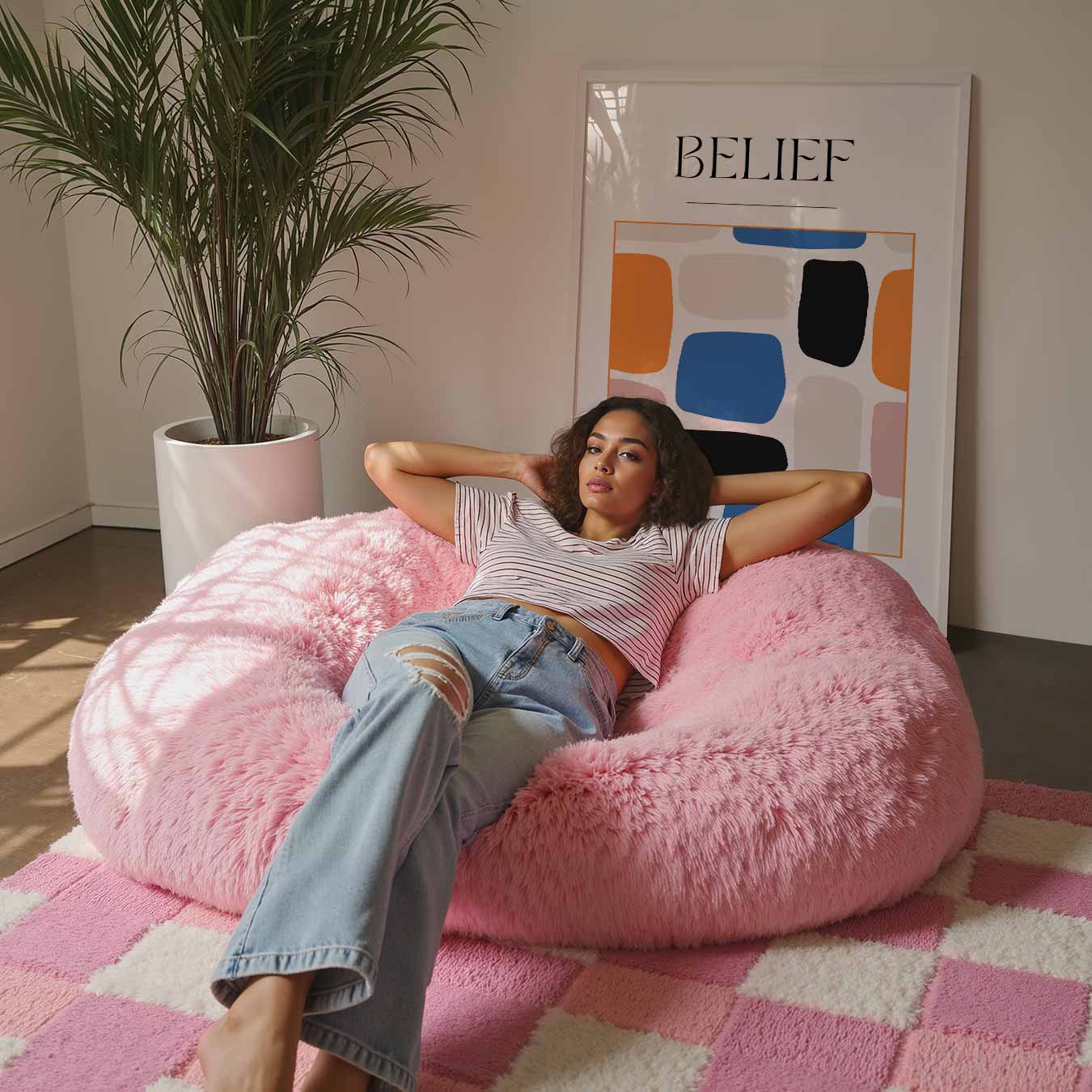 Kleurrijke Inspiratieposter Belief Poster-WallArtistic