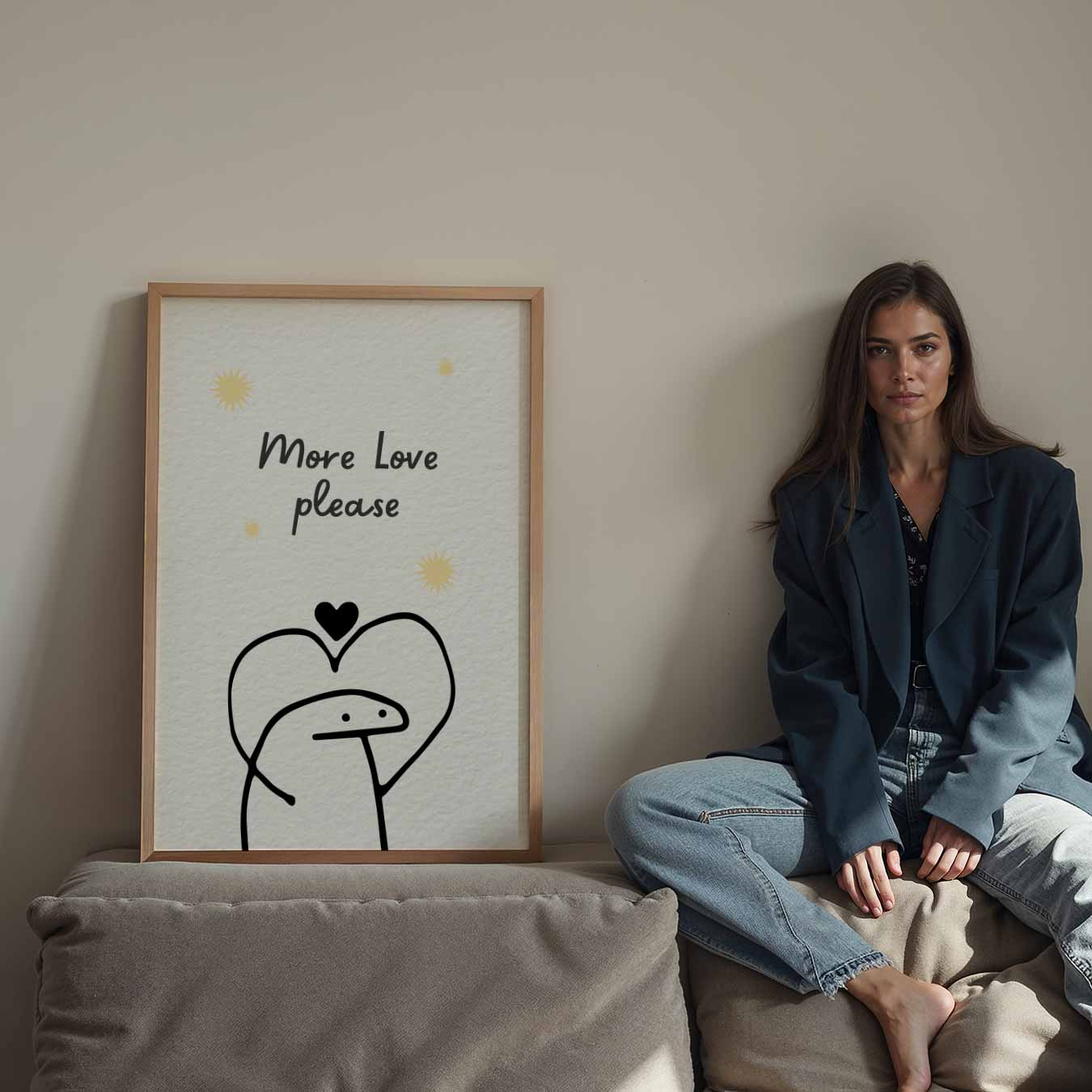 More Love Please Poster-WallArtistic