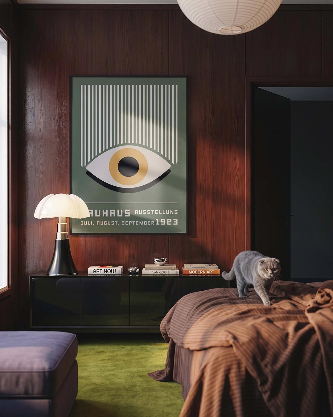 Lijnen en oog Poster
