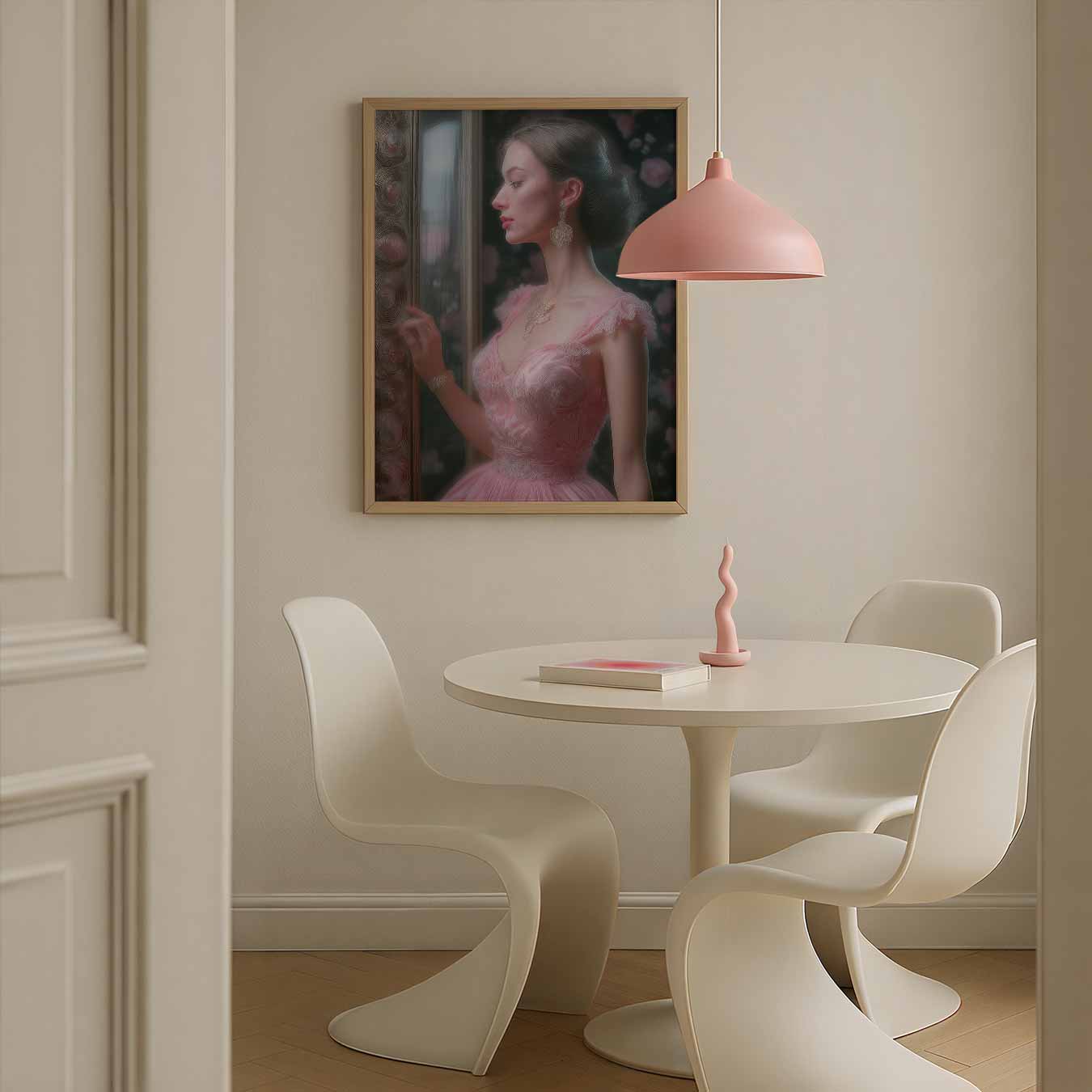 Dromerige Elegantie in Roze Poster