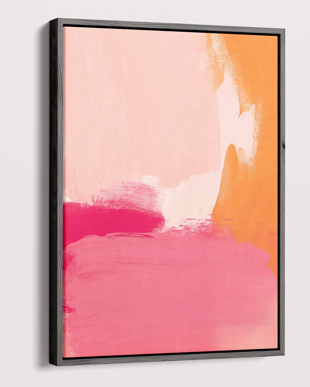 Kleurenexplosie in Zacht Oranje en Roze Kunstwerk-canvas-dibond-plexiglas-wanddecoratie-WallArtistic