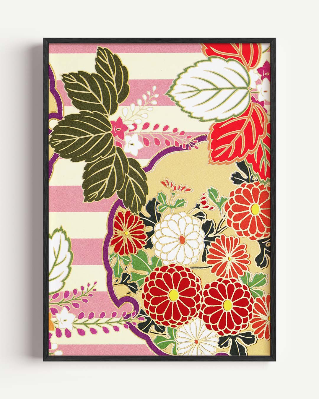 Japanese Floral Kimono Poster-WallArtistic