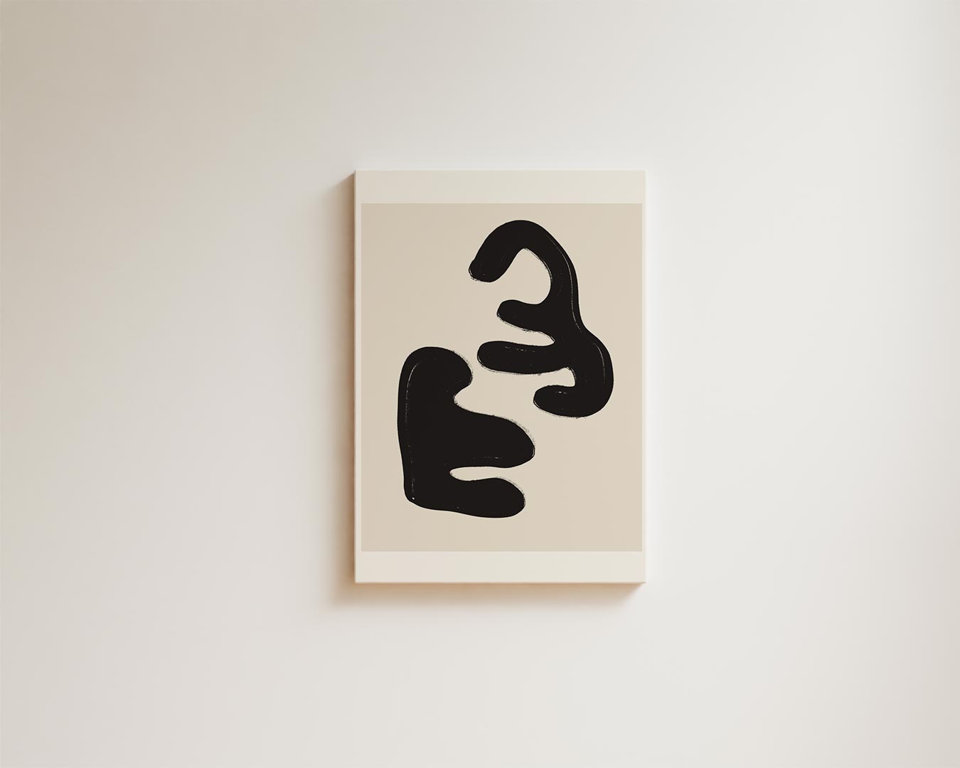 Organische Vormen in Zwart Kunstwerk-canvas-dibond-plexiglas-wanddecoratie-WallArtistic