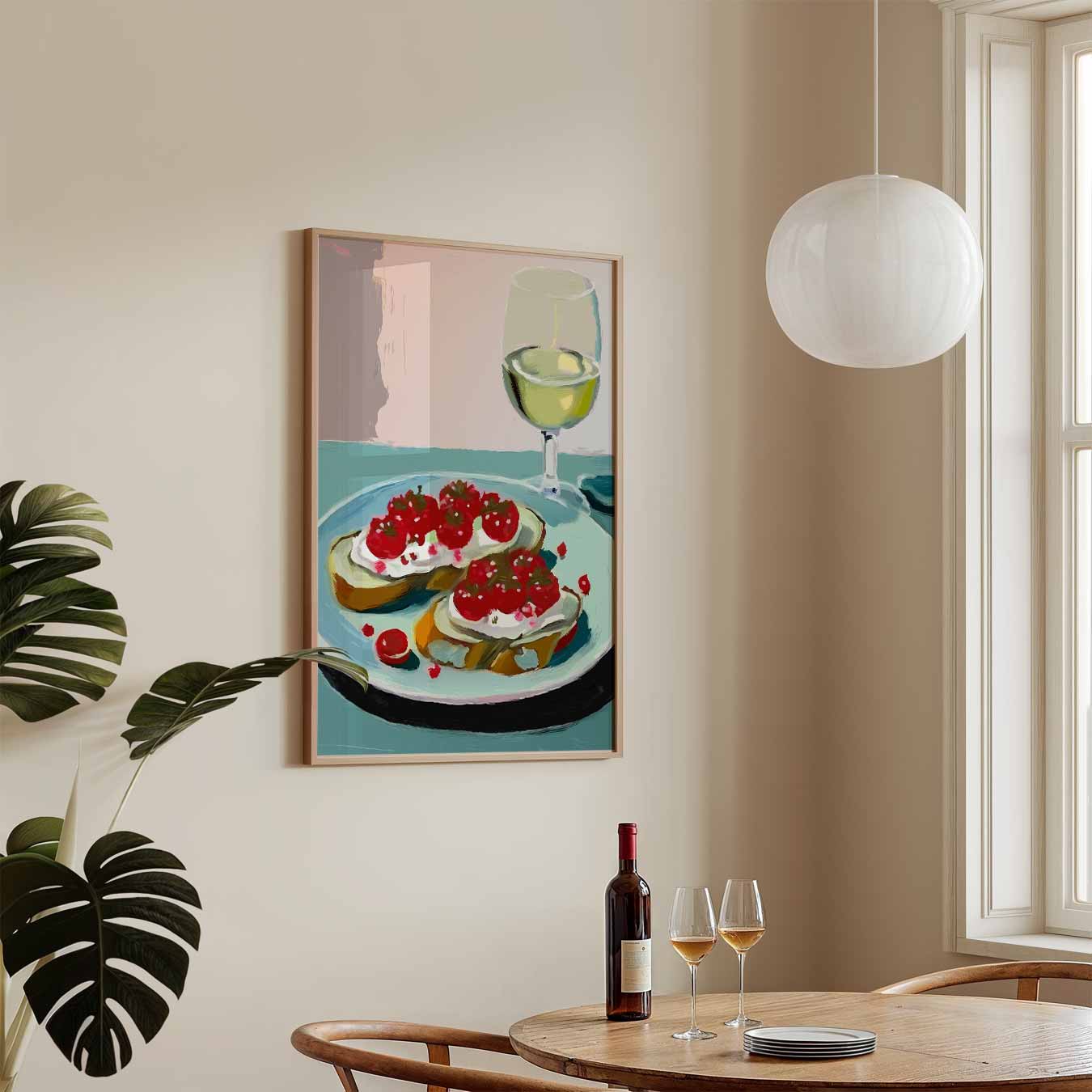 Romantische Diner Tafereel Poster-WallArtistic