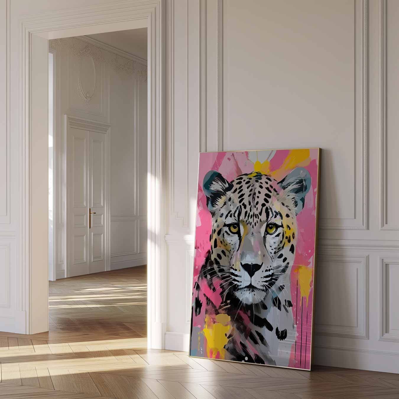 Kleurrijke Luipaardkunst Poster