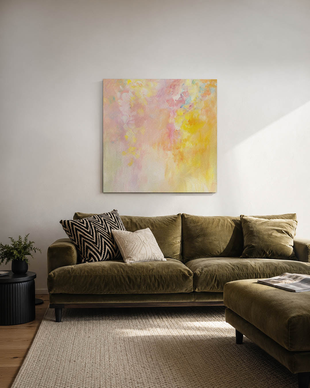Zachte kleurenexplosie Kunstwerk