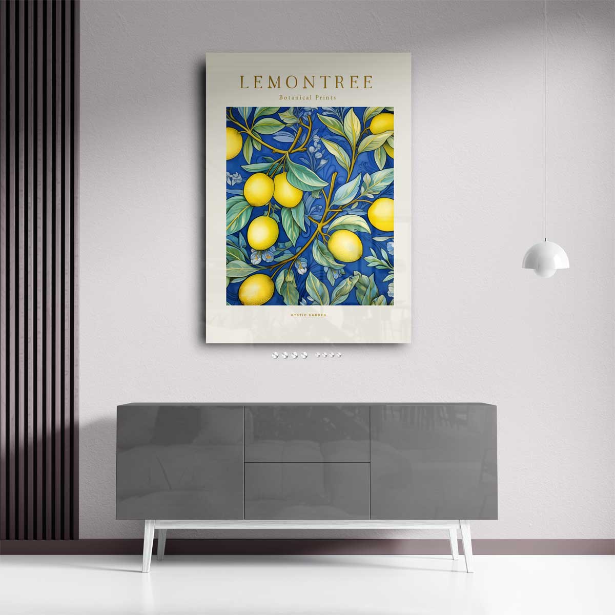 Citroenboom Botanische Print Kunstwerk-canvas-dibond-plexiglas-wanddecoratie-WallArtistic