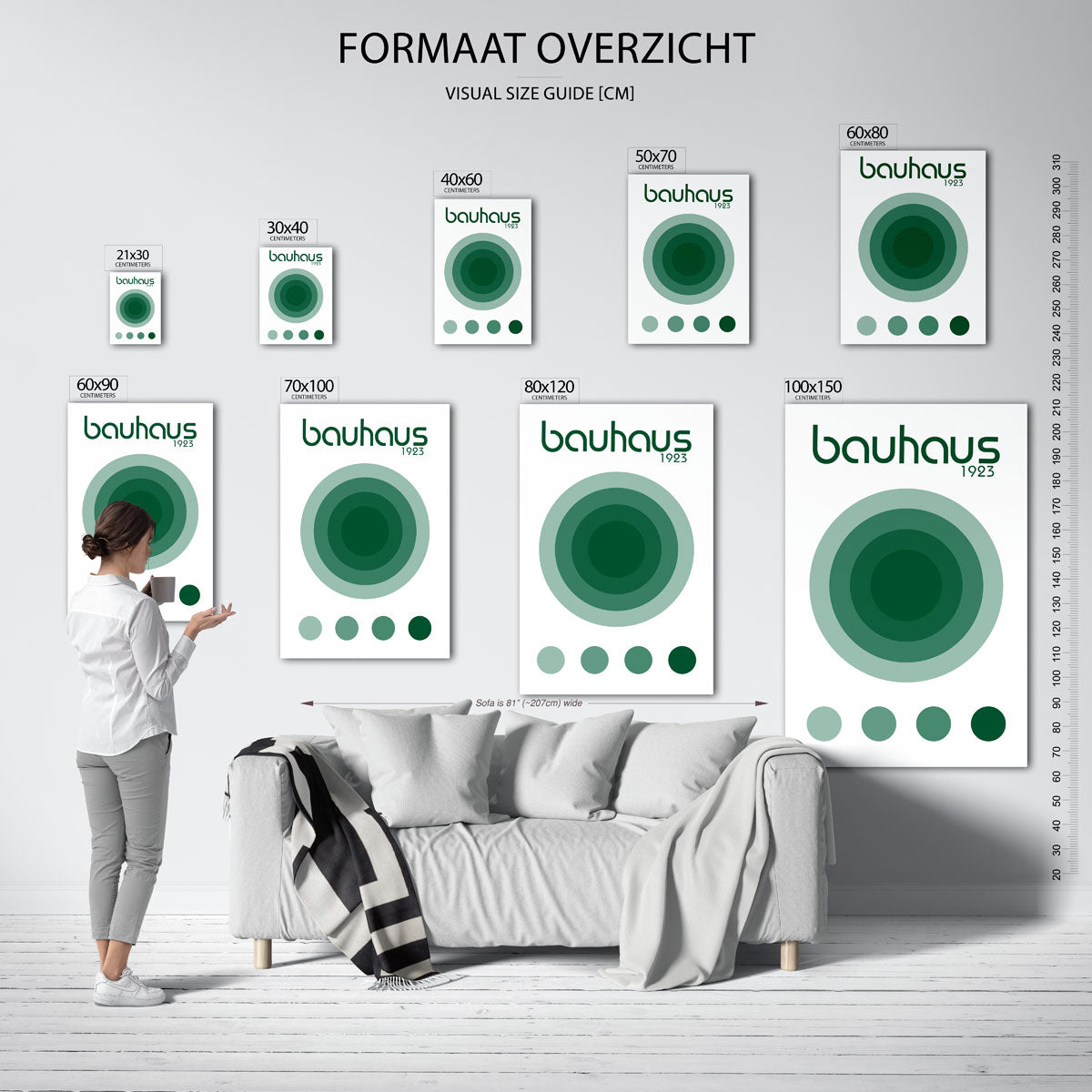 Cirkelvormen en lijnen Poster