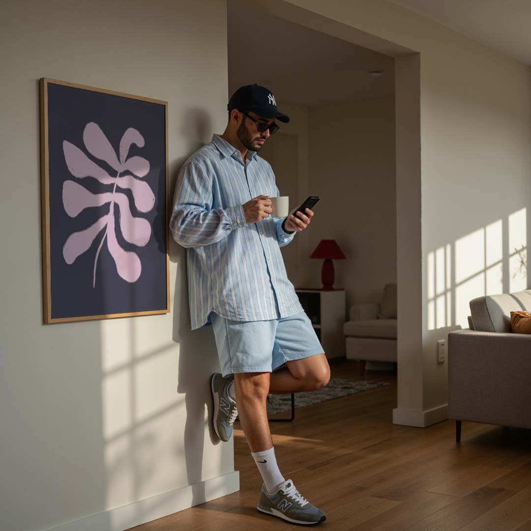 Moderne Monstera Bladeren Poster-WallArtistic