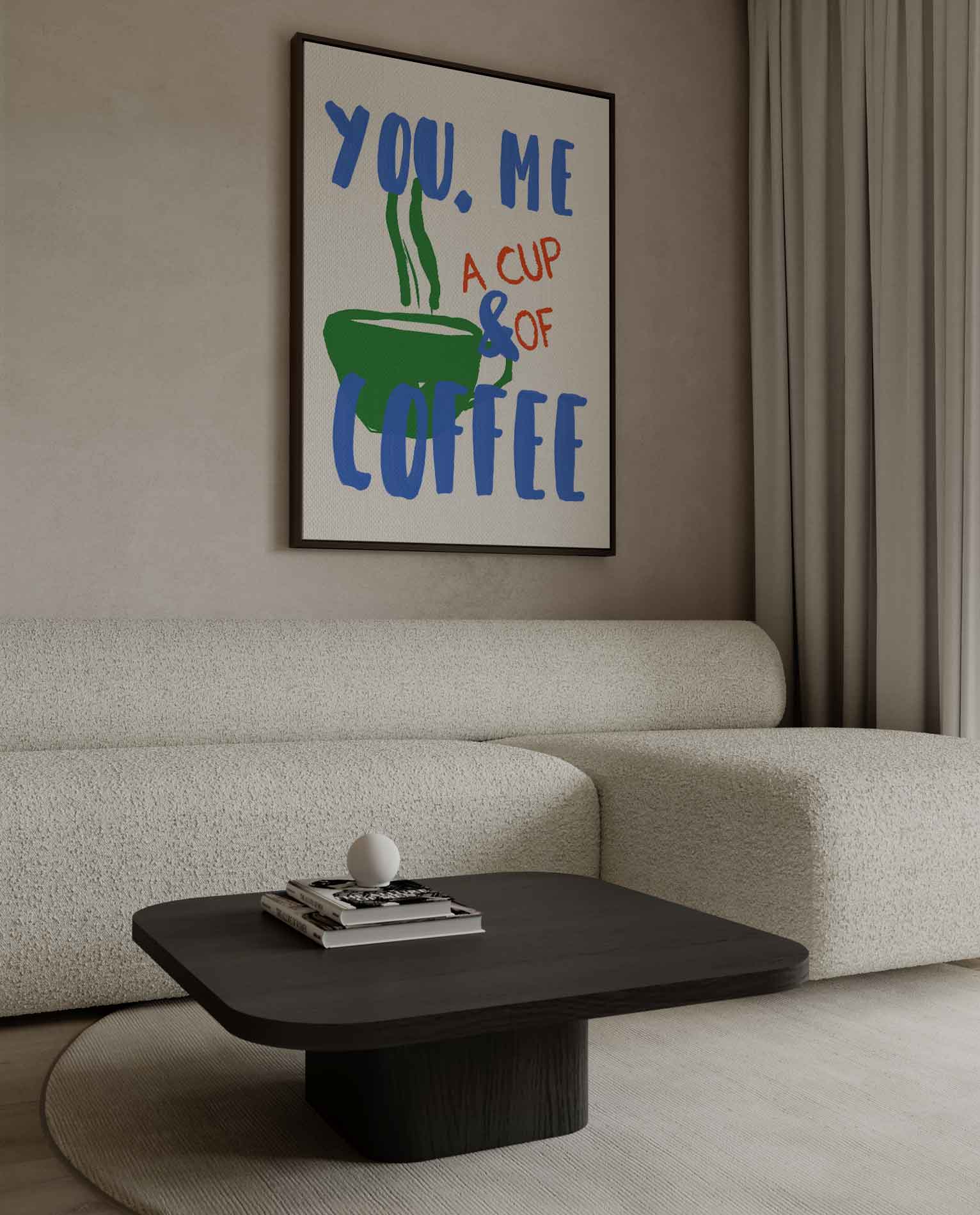 Koffieliefde Moment Kunstwerk-canvas-dibond-plexiglas-wanddecoratie-WallArtistic
