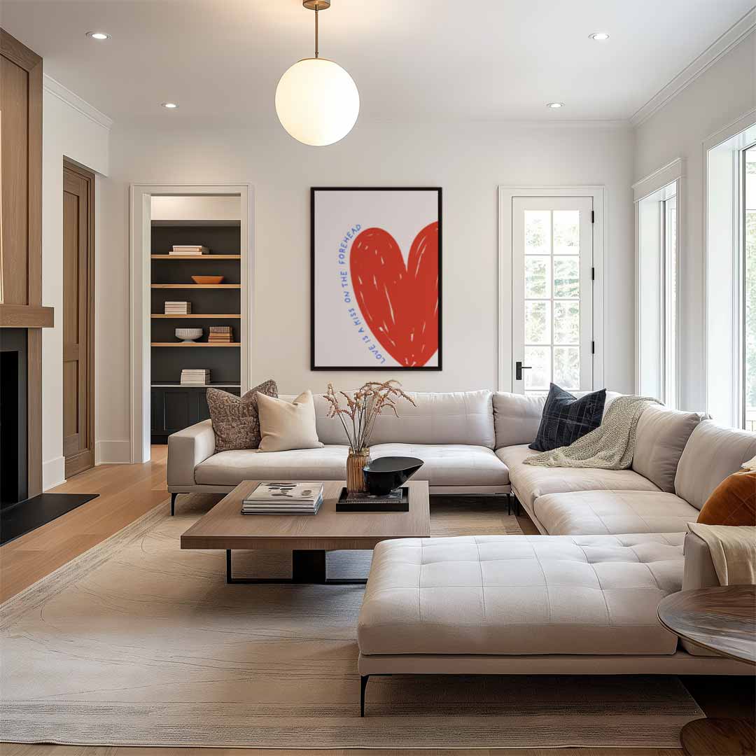 Hartelijke Kuskunst Kunstwerk-canvas-dibond-plexiglas-wanddecoratie-WallArtistic