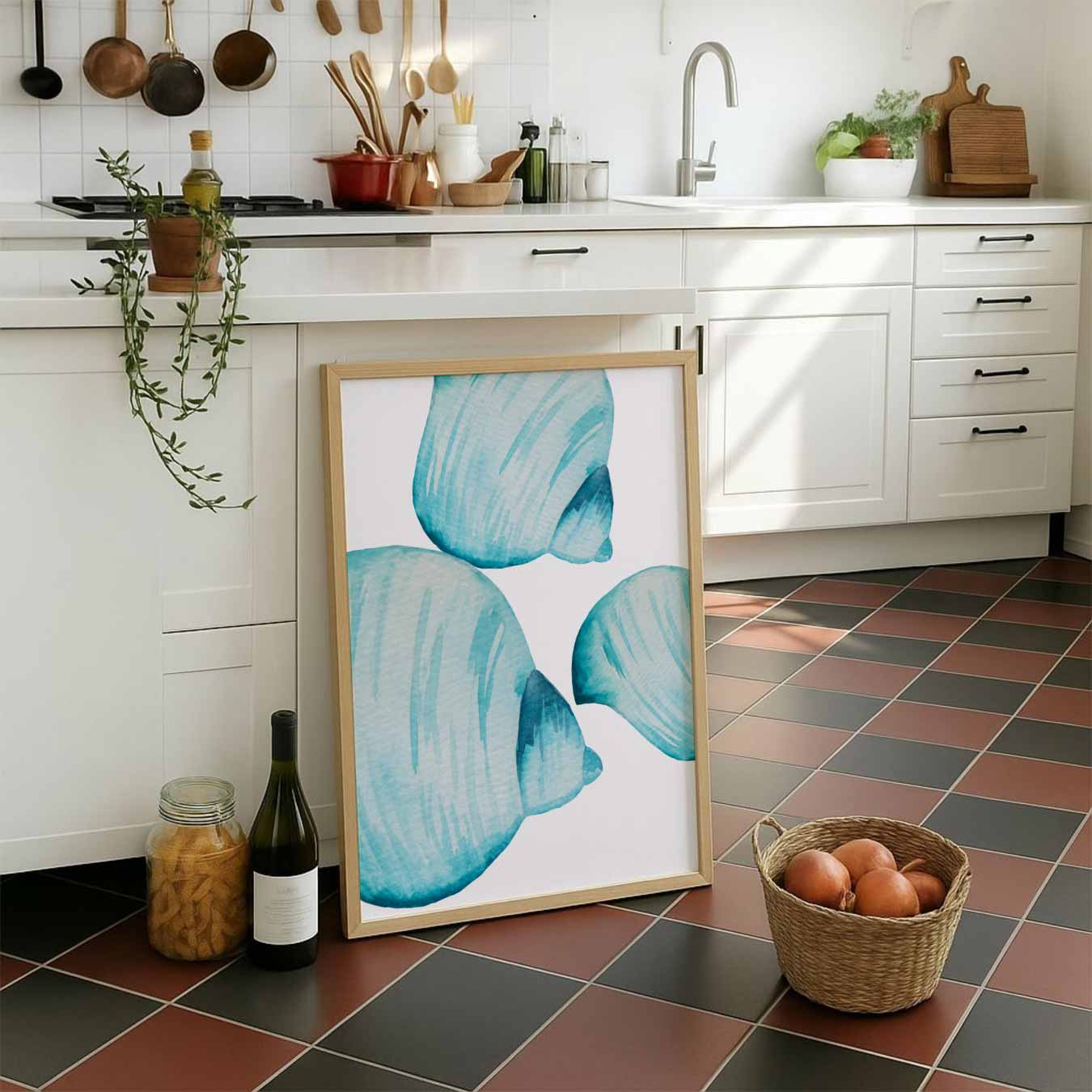 Abstracte Schelpen Poster-WallArtistic