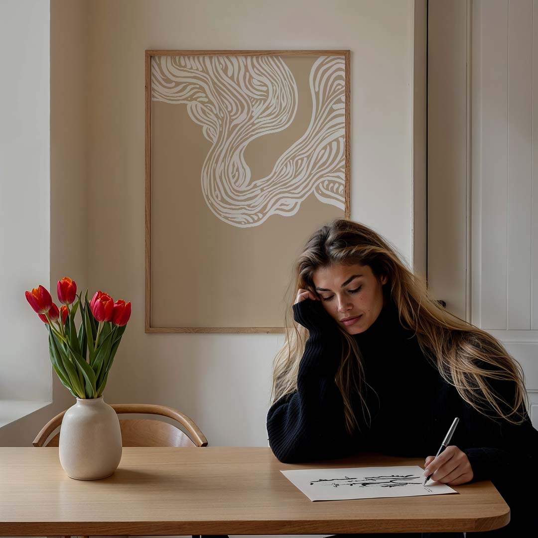 Organische Vormen Wandposter-WallArtistic