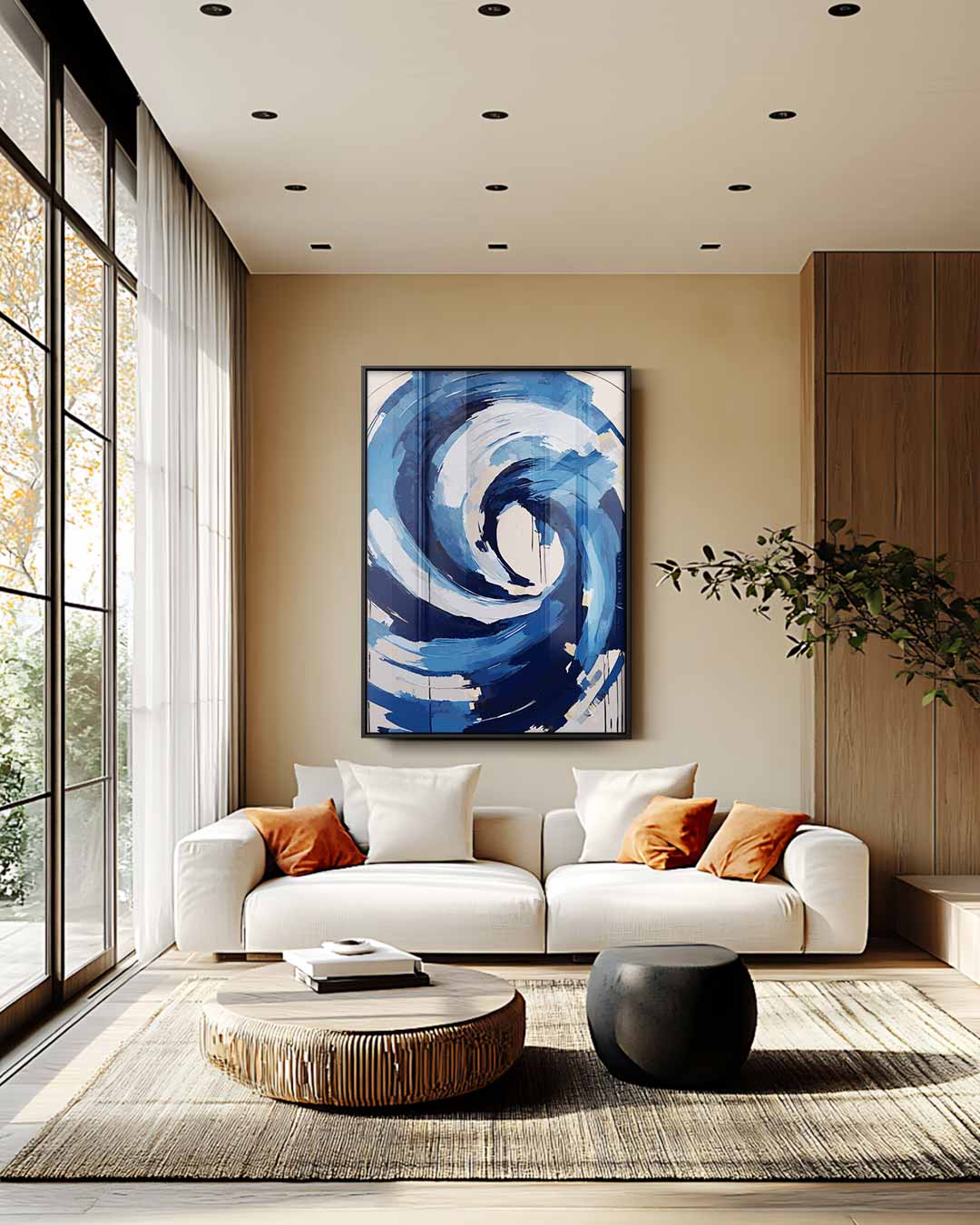Draaikolk van Kleuren Kunstwerk-canvas-dibond-plexiglas-wanddecoratie-WallArtistic