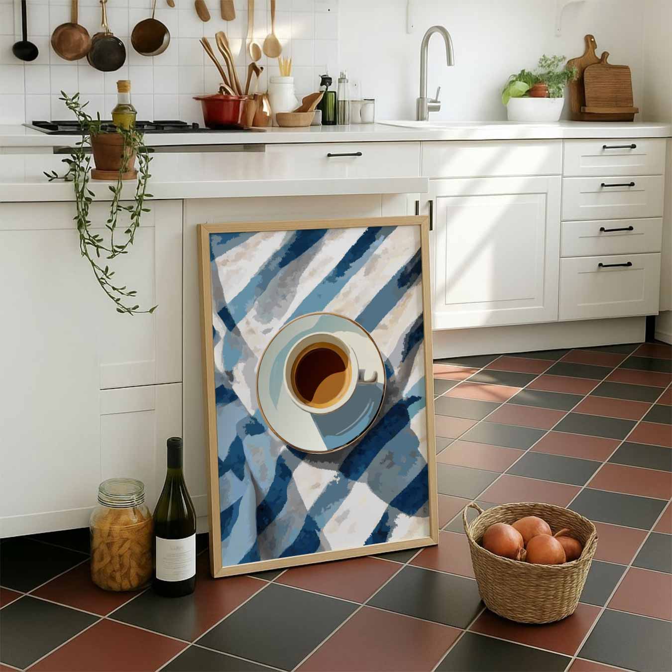 Koffietijd Waterverf Stijl Poster-WallArtistic