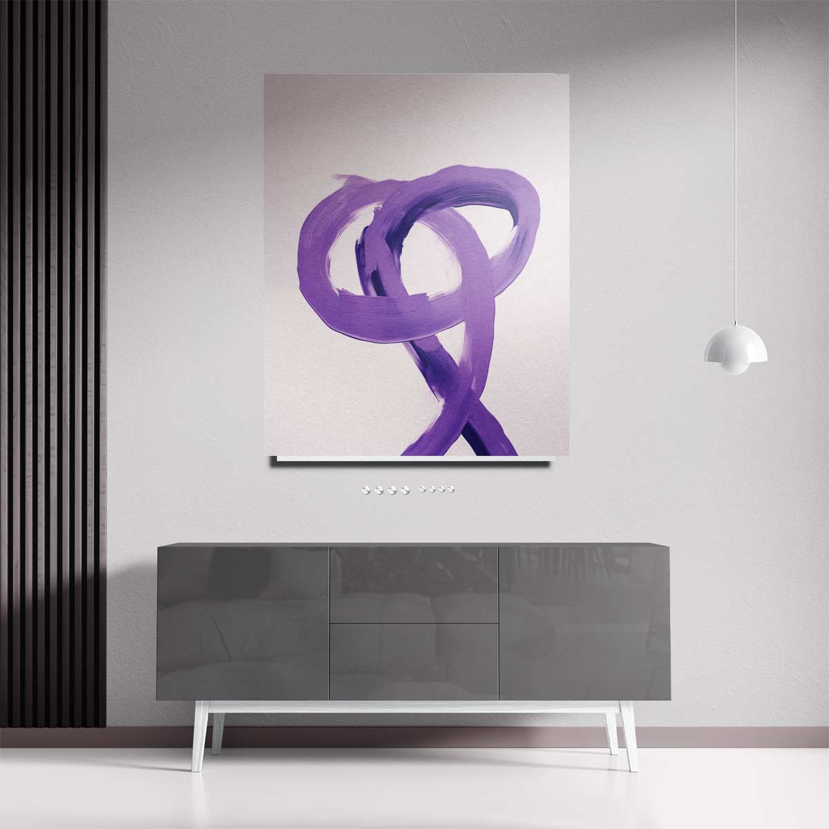 Dans van Paarse Strokes Kunstwerk-canvas-dibond-plexiglas-wanddecoratie-WallArtistic