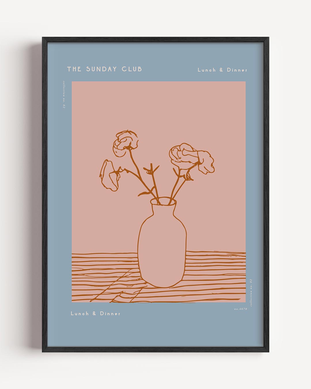 Bloemen in Vaasje Kunstposter-WallArtistic