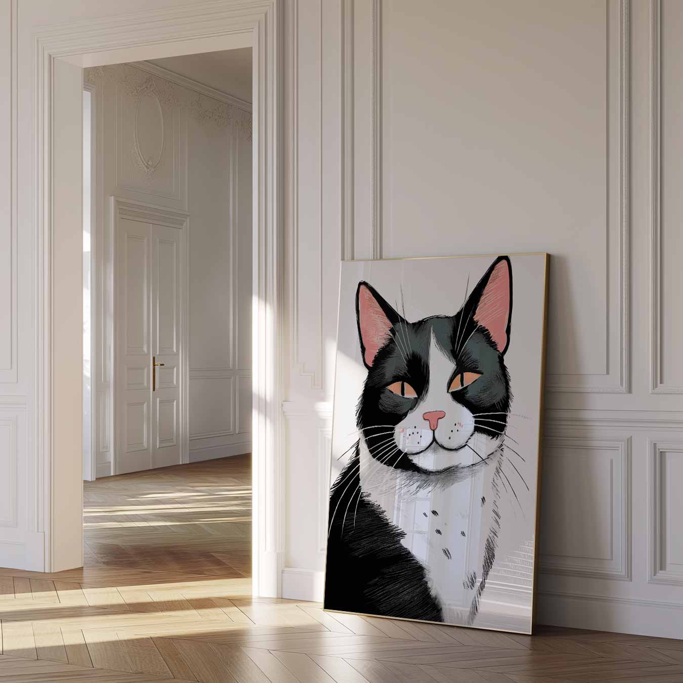 Stijlvolle Kattenkunst Poster-WallArtistic