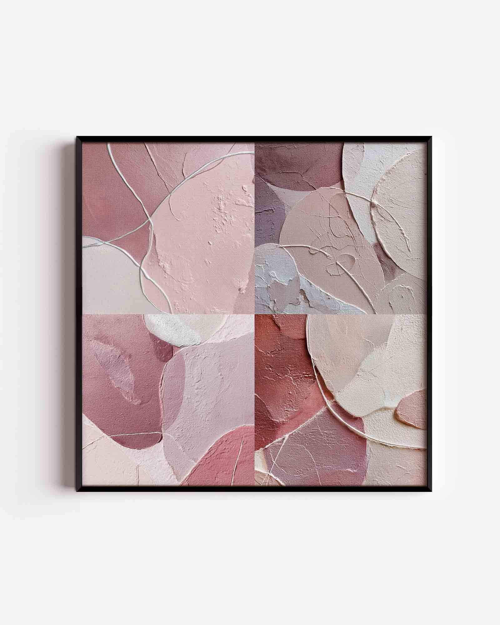 Abstracte roze vormen Poster