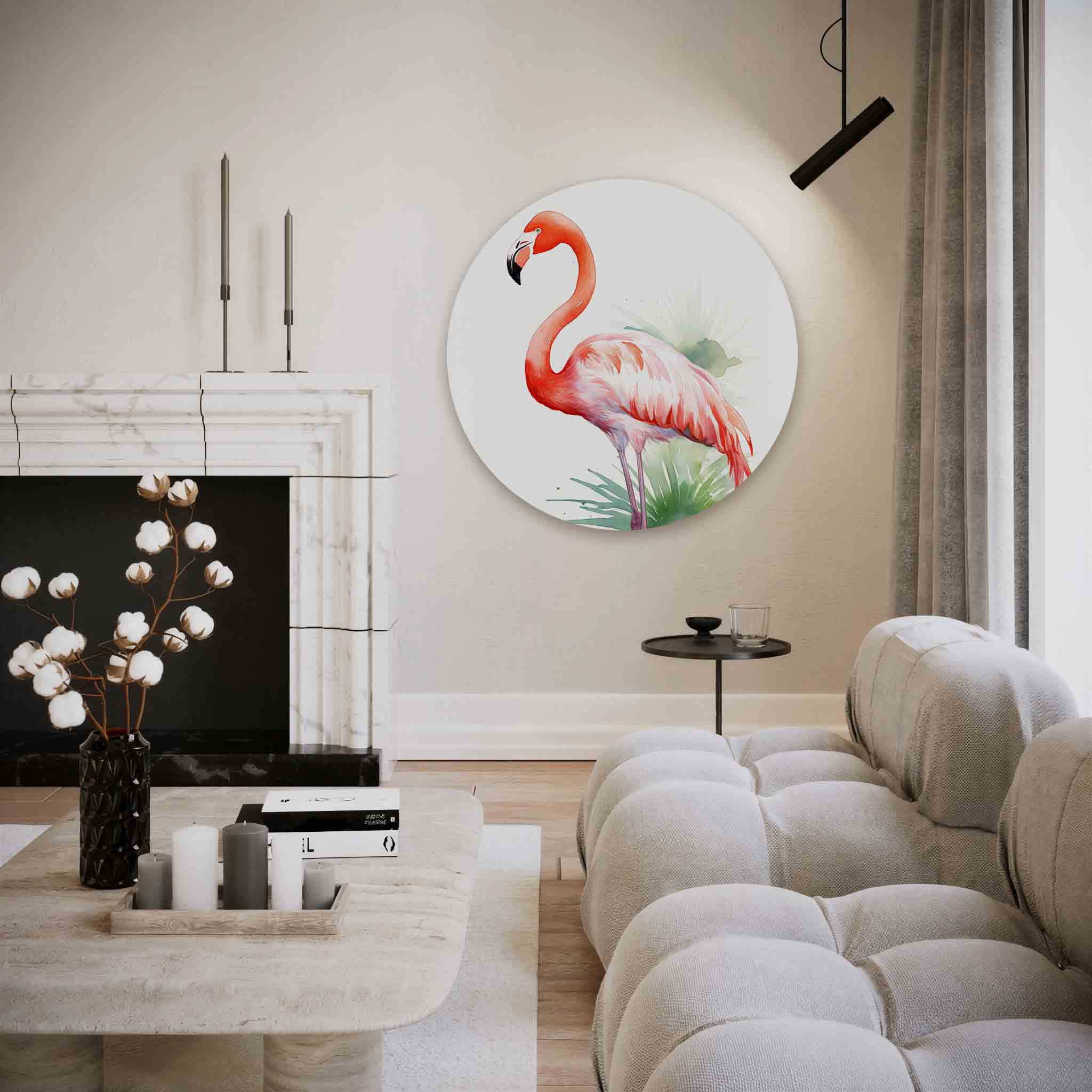 Flamingo Muurcirkel