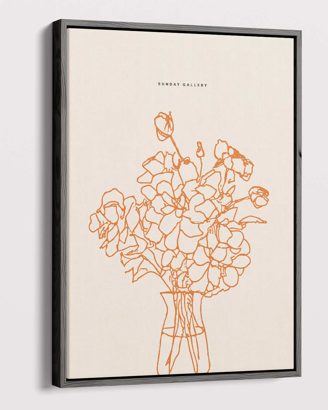Vrolijk Bloemenboeket Illustratie Kunstwerk-canvas-dibond-plexiglas-wanddecoratie-WallArtistic