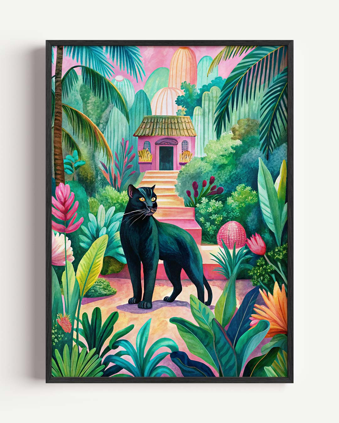Tropische Jungle Panther Poster-WallArtistic