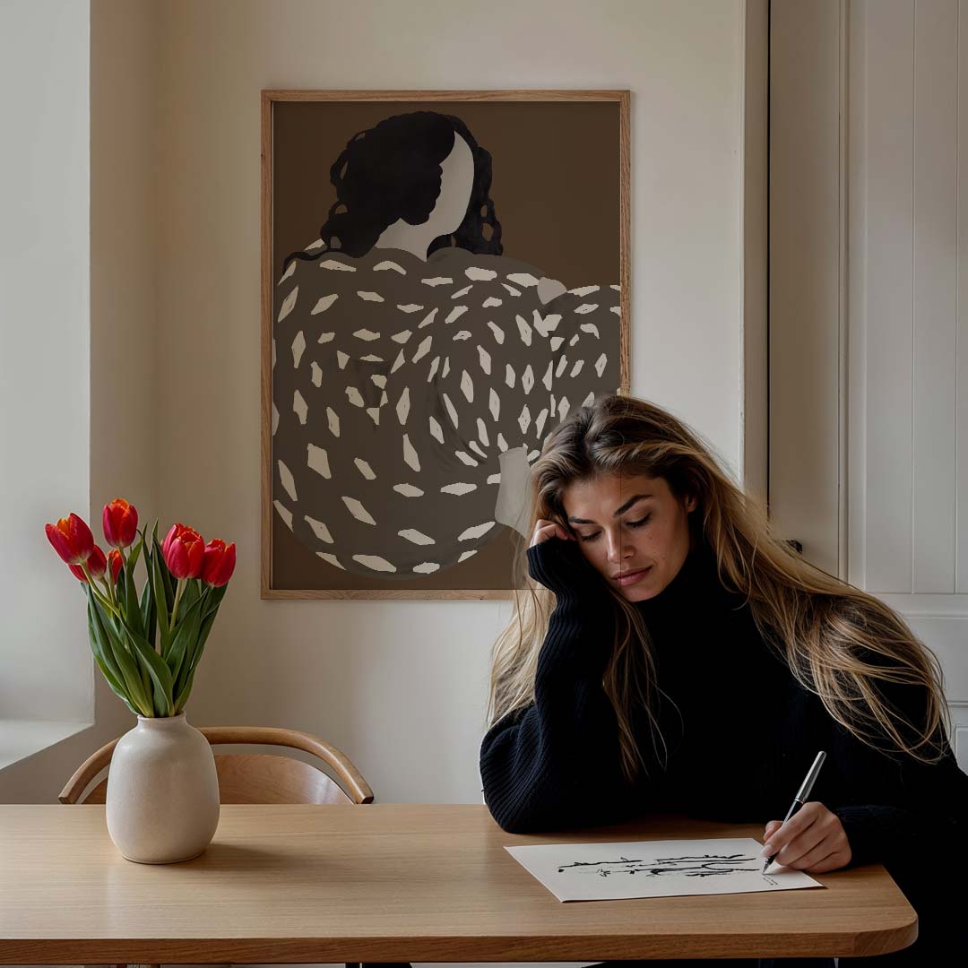 Rustige Contouren Kunstposter-WallArtistic