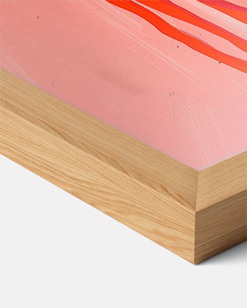 Dromerige Portretposter in Roze Tinten Poster-WallArtistic