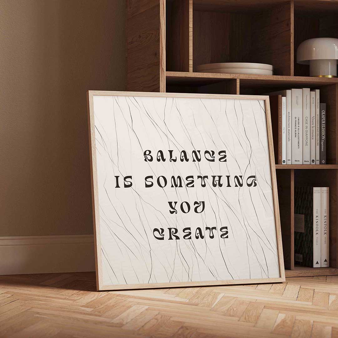 Balance tekst Poster