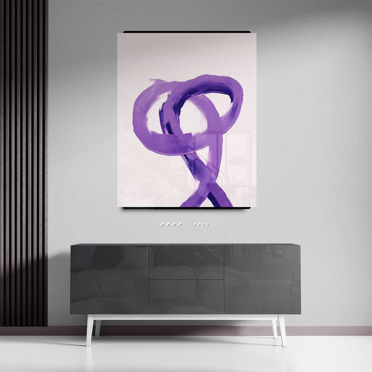 Dans van Paarse Strokes Kunstwerk-canvas-dibond-plexiglas-wanddecoratie-WallArtistic