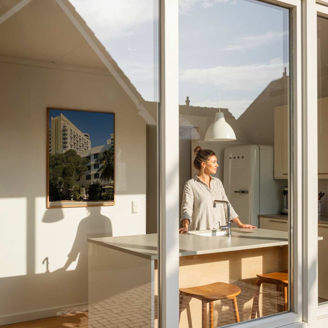 Zonnig Miami Art Deco Poster-WallArtistic