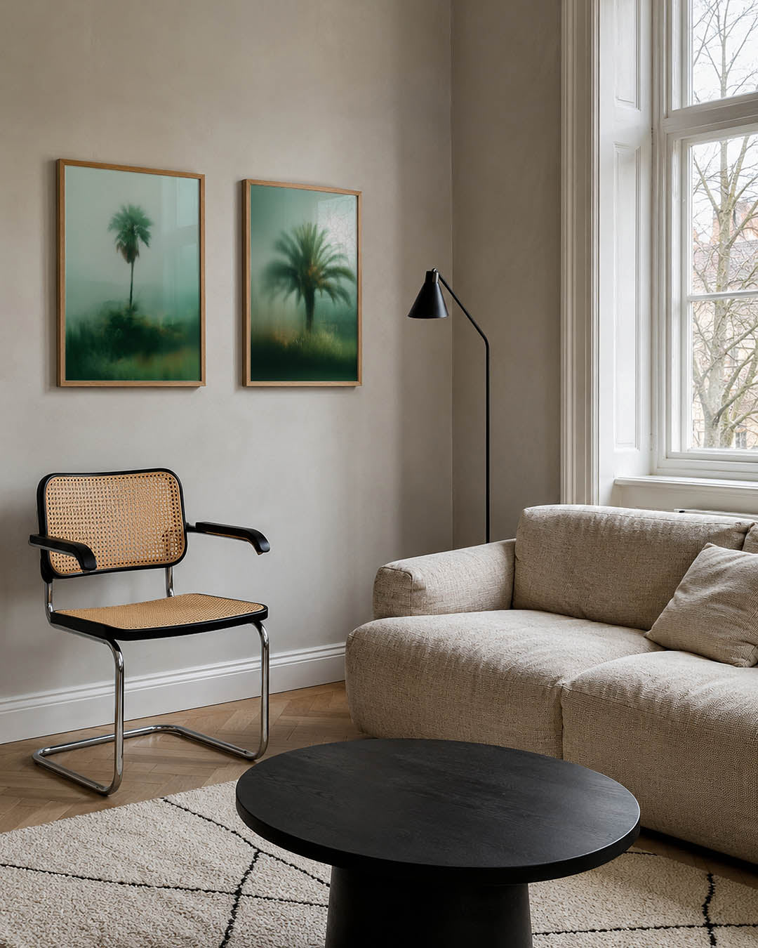 Mistige palm Posterset