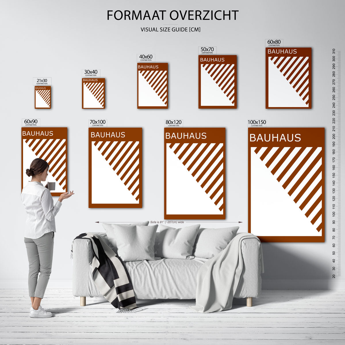 Diagonal lijnen Poster