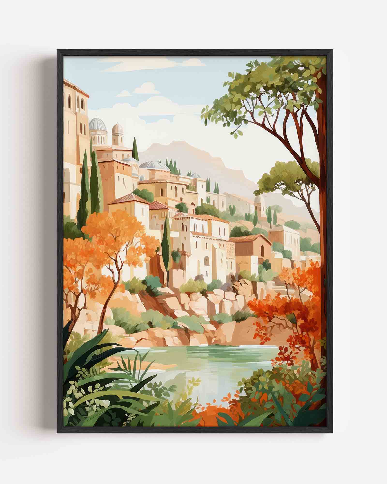 Mediterrane landschap Poster