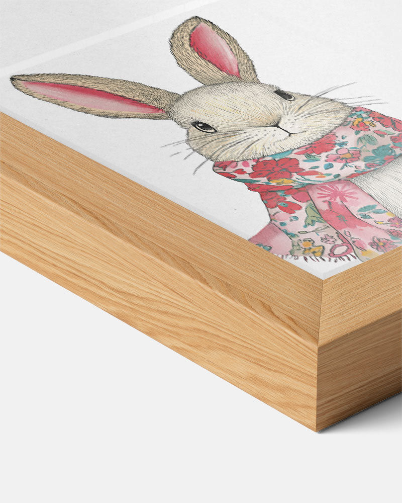 Konijn met Sjaal Poster-WallArtistic