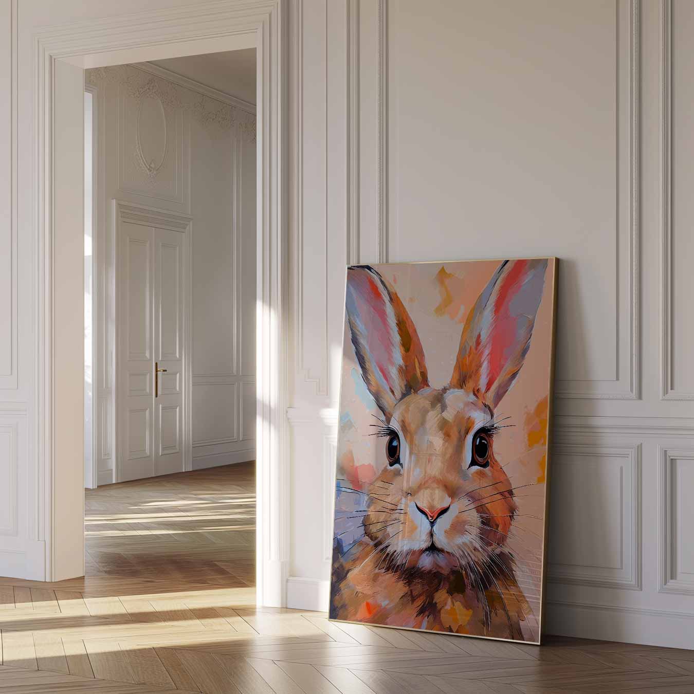 Vrolijke Konijn Portret Poster