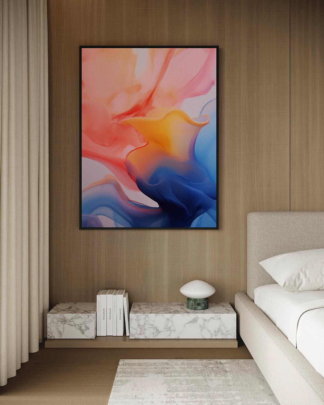 Vloeiende kleuren Kunstwerk
