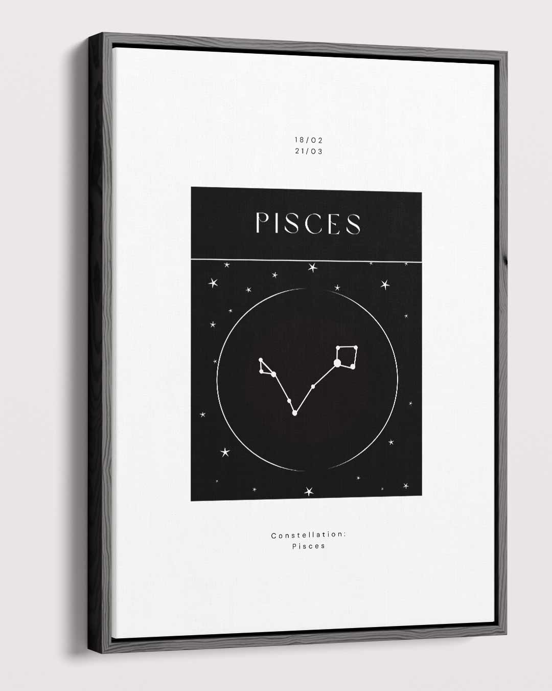 Pisces Sterrenbeeld Poster Kunstwerk-canvas-dibond-plexiglas-wanddecoratie-WallArtistic