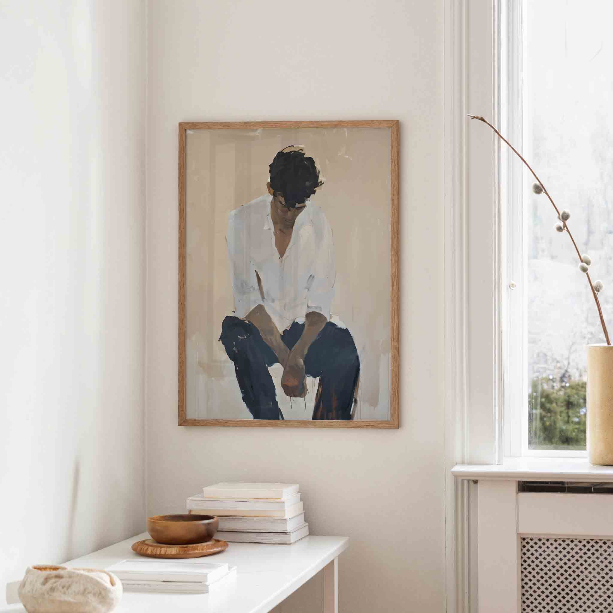 Zittende figuur Poster