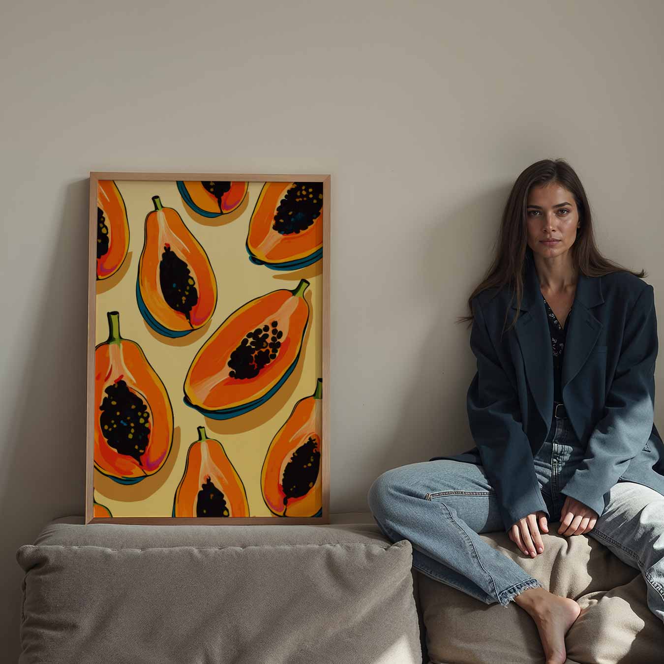 Tropische Papaja Paradijs Poster-WallArtistic