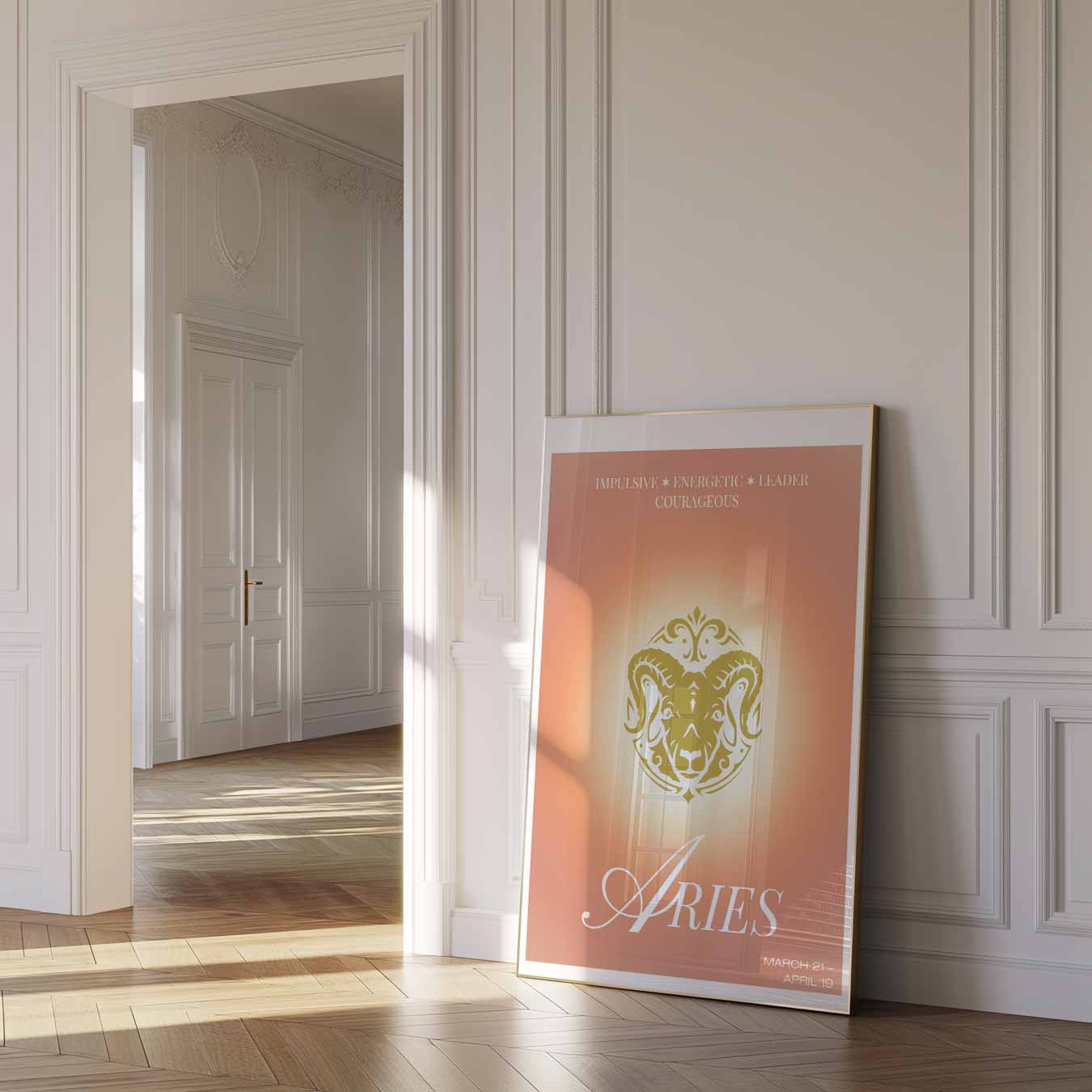 Vurige Ram Sterrenbeeld Poster