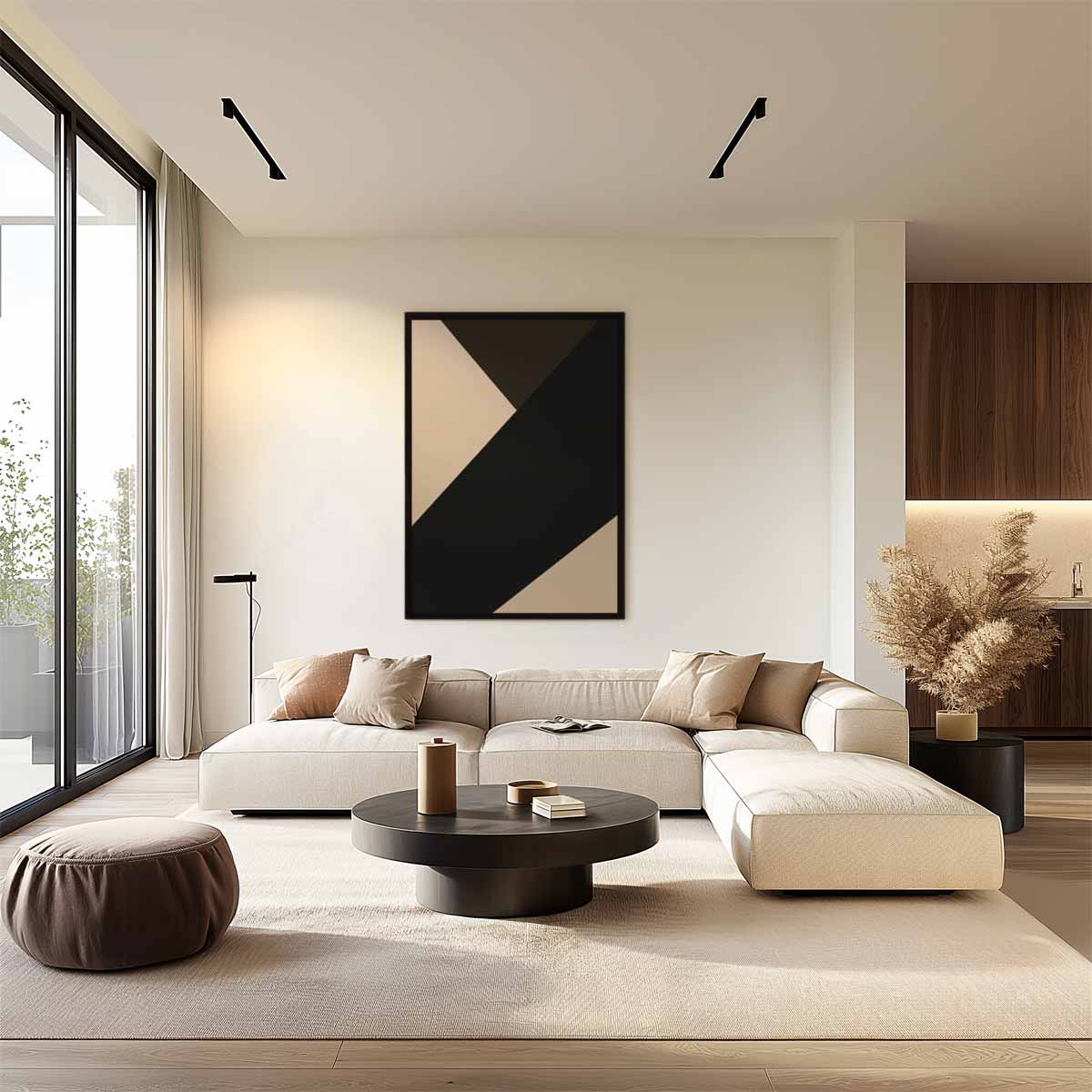Gedurfde Abstracte Compositie Kunstwerk-canvas-dibond-plexiglas-wanddecoratie-WallArtistic