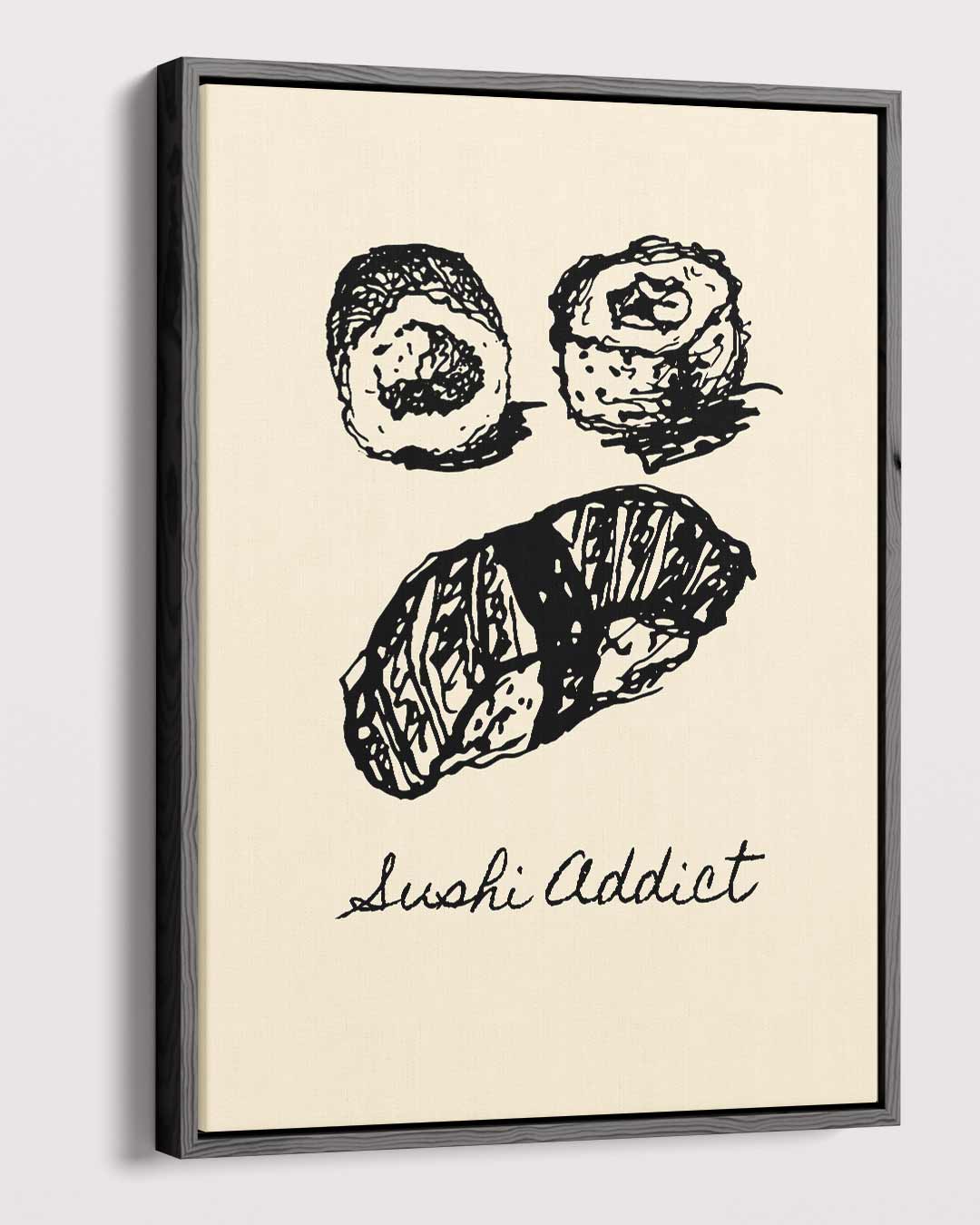 Sushi Addict Illustratie Kunstwerk-canvas-dibond-plexiglas-wanddecoratie-WallArtistic