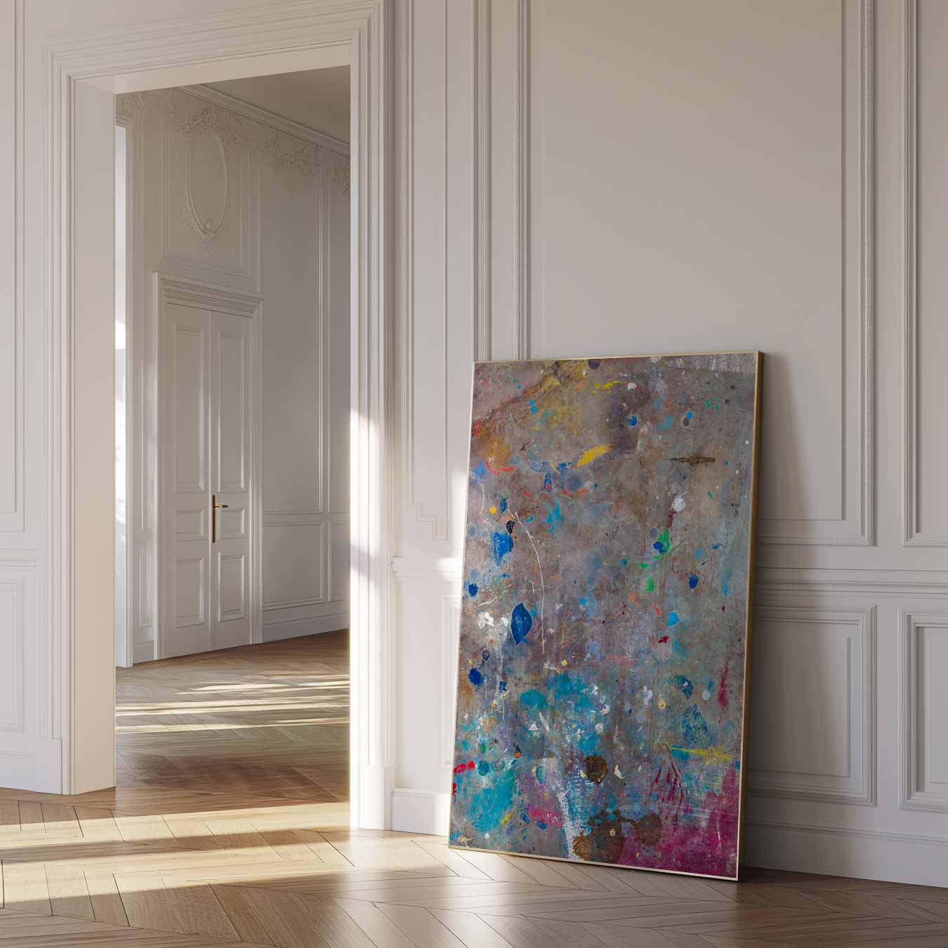 Abstracte Verfvlekken Poster-WallArtistic