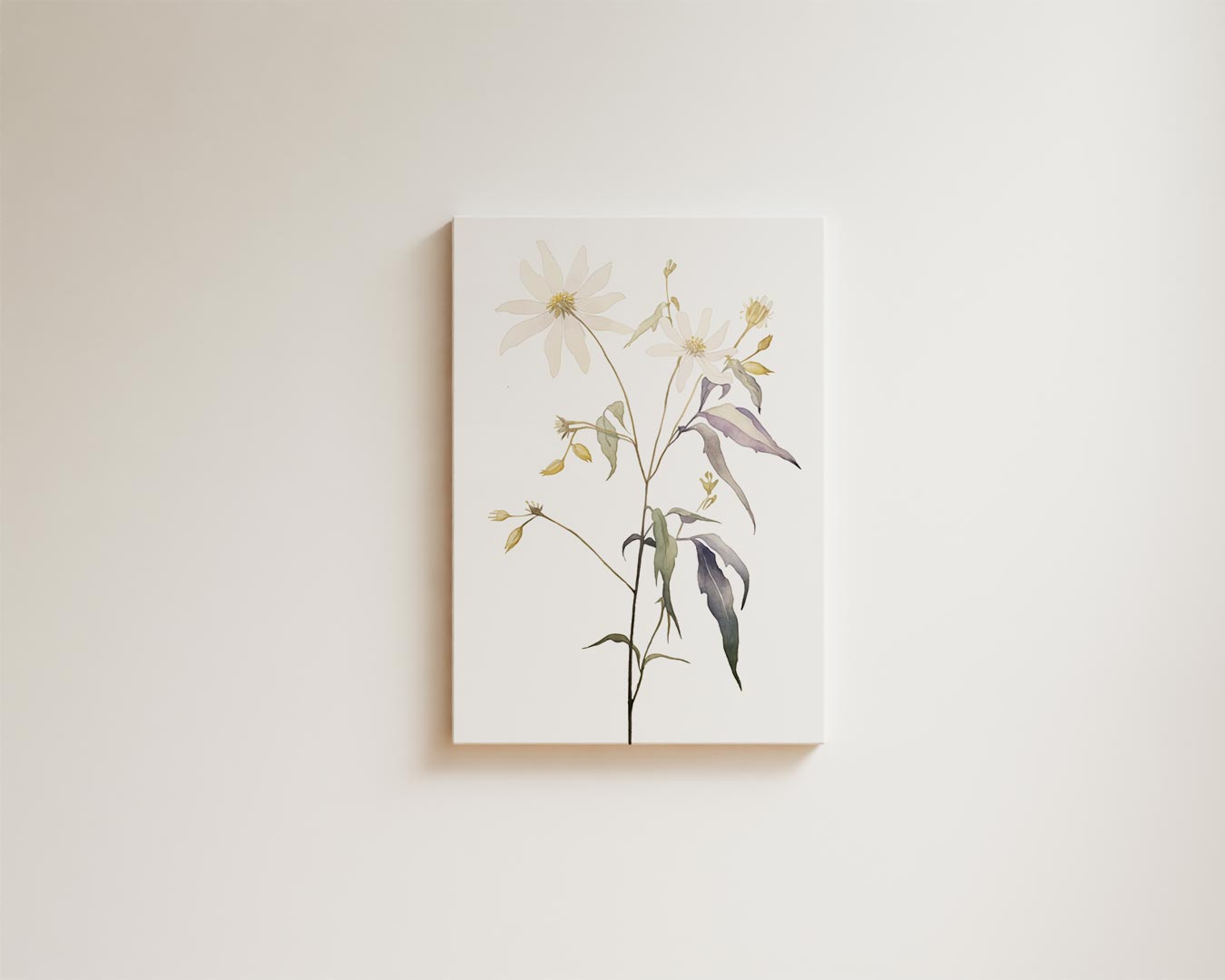 Zachte Bloemenpracht in Waterverf Kunstwerk-canvas-dibond-plexiglas-wanddecoratie-WallArtistic
