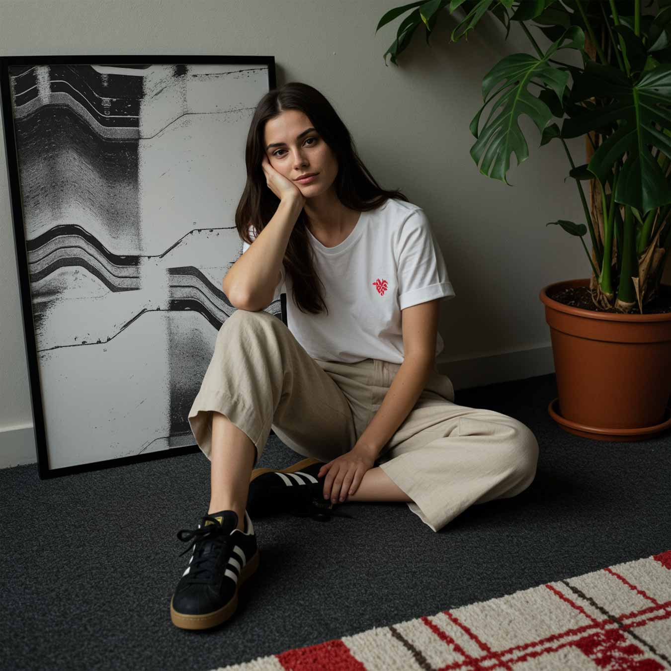 Zwart-Wit Abstract Textuur Poster-WallArtistic